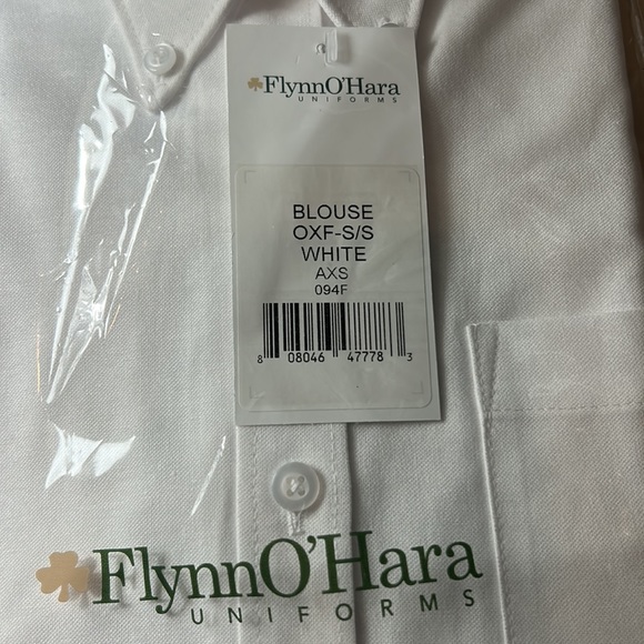 Flynn O’Hara girls white shirt sleeve blouse - Picture 4 of 4